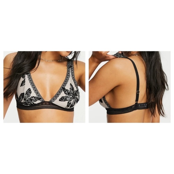 NWT Free People Boho Black Small Bralette - Picture 5 of 5